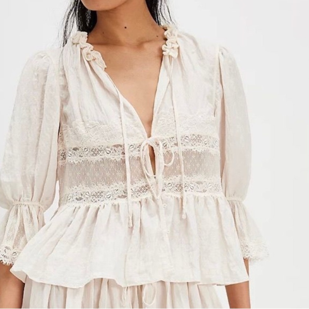 Free People forever young Peasant Blouse - Picture 2 of 6